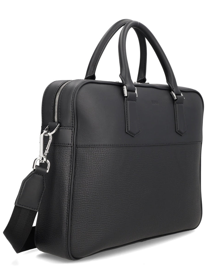 Boss Men Leather Briefcase Bag