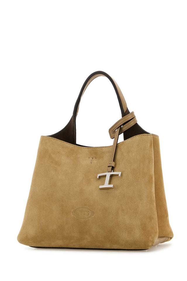 Tod's Women Cappuccino Suede Handbag