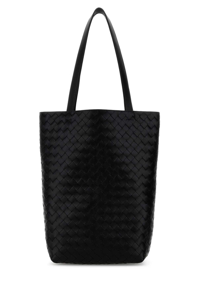 Bottega Veneta Men Black Leather Classic Shopping Bag