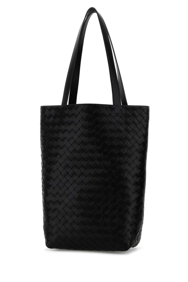 Bottega Veneta Men Black Leather Classic Shopping Bag