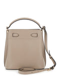 Mulberry Women 'Small Islington' Beige Bucket Bag With Twist Lock Closure In Hammered Leather Woman