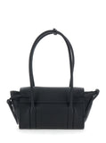 Mulberry Women 'Mini Bayswater' Black Shoulder Bag With Laminated Logo In Leather Woman