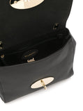 Mulberry Women 'Lilly' Black Shoulder Bag With Twist Lock Closure In Leather Woman