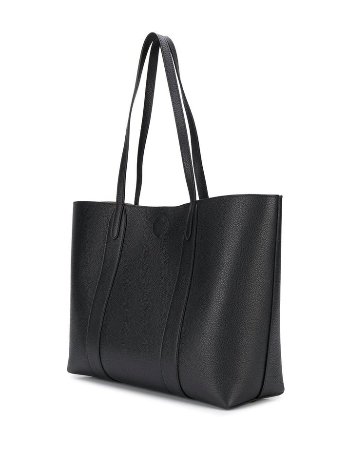 Mulberry Women Black Tote Bag With Front Turn-Lock Closure And And Two Top Handles In Leather Woman