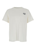 A.P.C. Women White Crewneck T-Shirt With Logo Embroidered On The Front In Cotton Woman