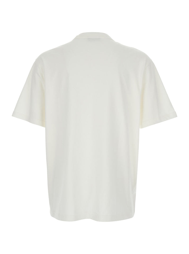 A.P.C. Men White Crewneck T-Shirt With Logo Embroidered On The Front In Cotton Man