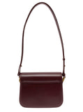 A.P.C. Women 'Grace' Bordeaux Small Crossbody Bag With Adjustable Shoulder Strap And Embossed Logo Lettering On The Front In Leather Woman