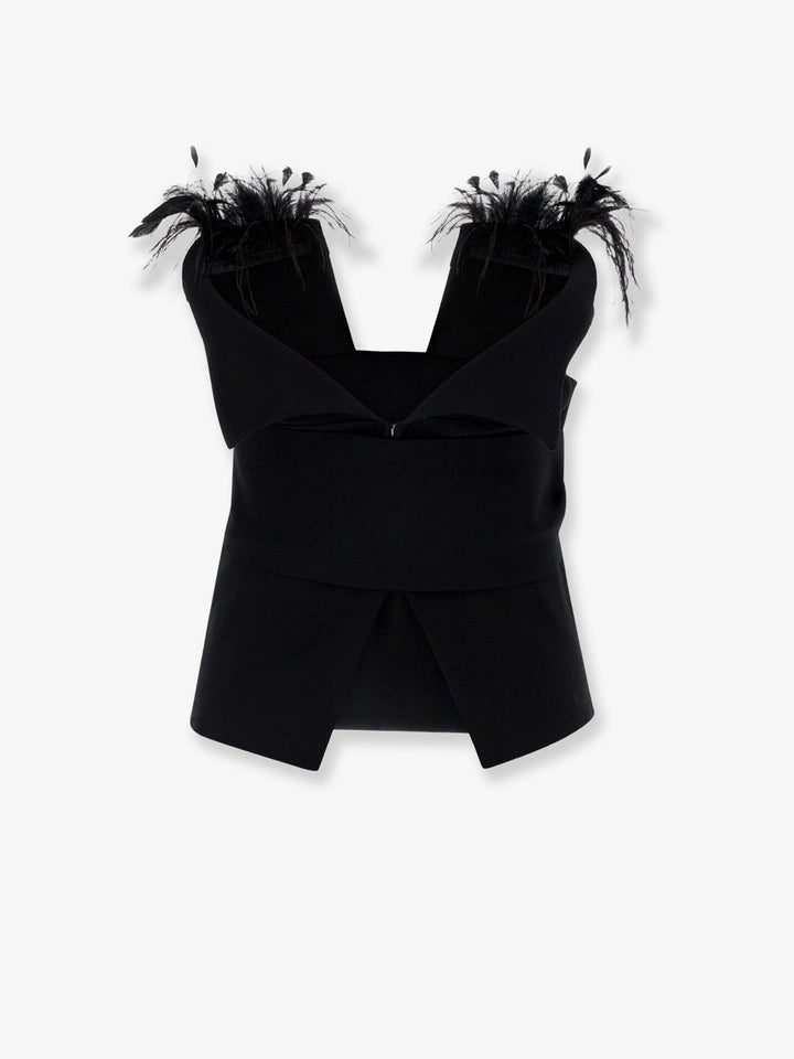 Alberta Ferretti Women Viscose Blend Top With Feathers Profile