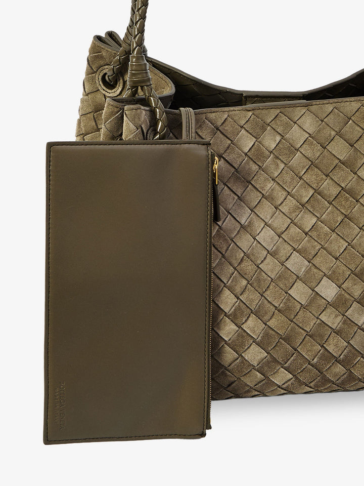 Bottega Veneta Women Parachute Large Suede Shoulder Bag