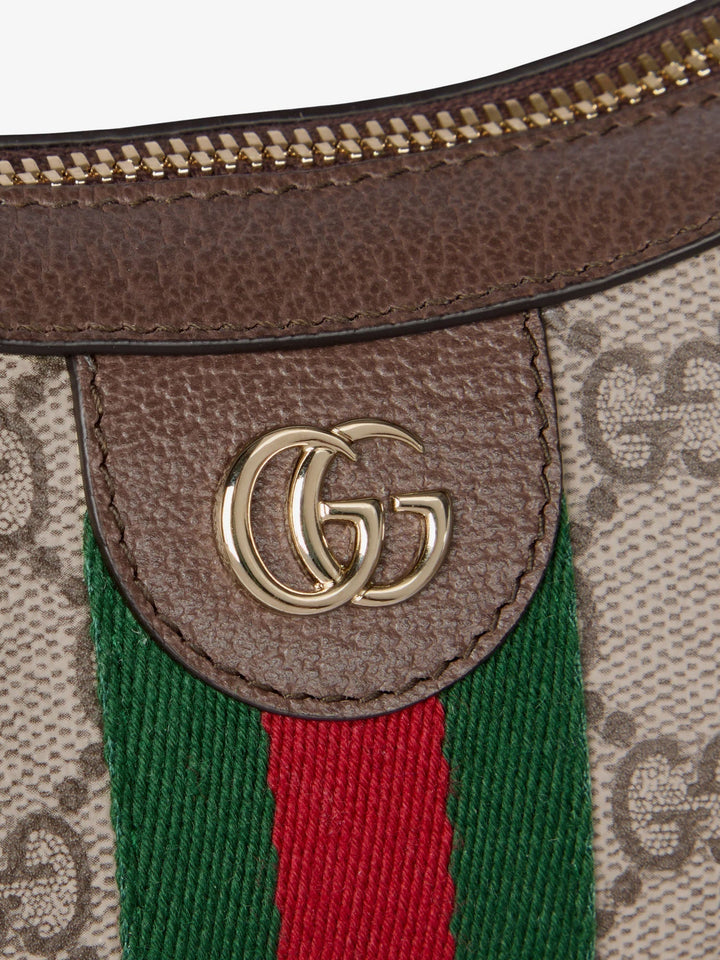 Gucci Women Ophidia Gg Fabric And Leather Shoulder Bag