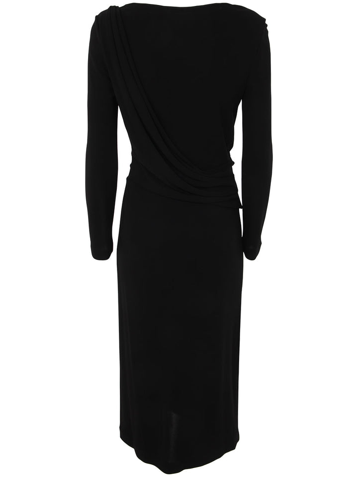 Alberta Ferretti Women Long Sleeves V Neck Midi Dress