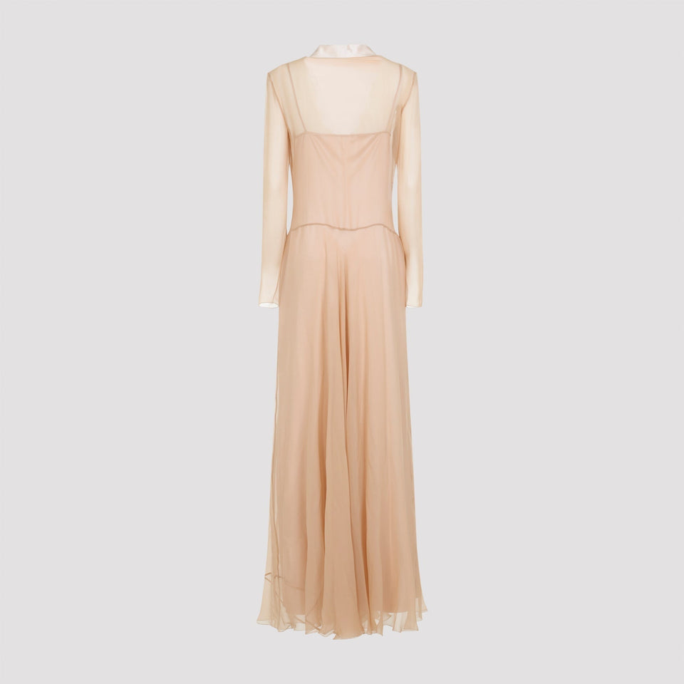 Alberta Ferretti Chiffon Long Dress Women