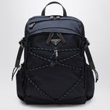 Prada Blue Re-Nylon And Leather Speedrock Backpack Men