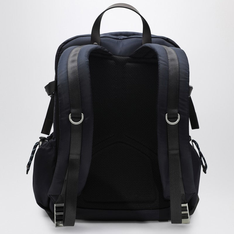 Prada Blue Re-Nylon And Leather Speedrock Backpack Men