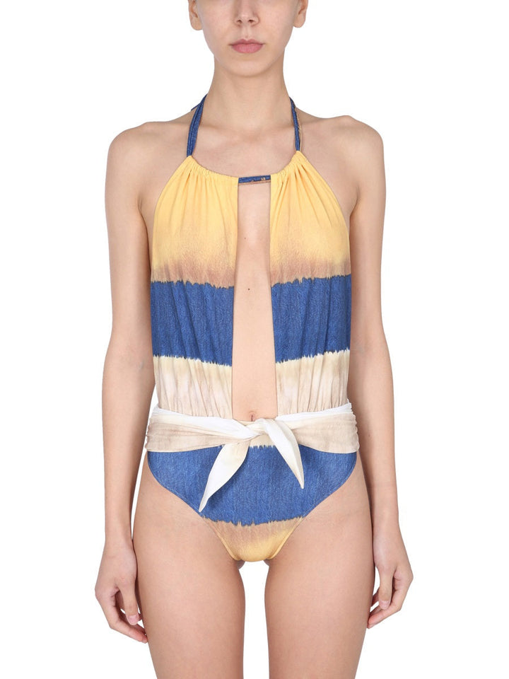 Alberta Ferretti Women One Piece Swimsuit With Tie Dye Print