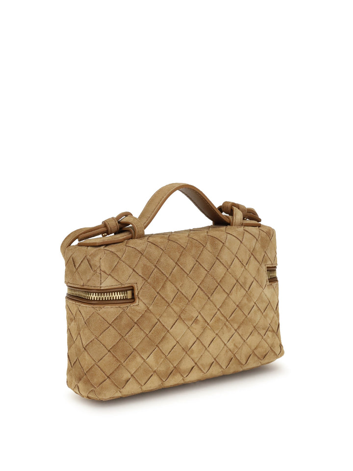 Bottega Veneta Women Suede Vanity Case Shoulder Bag