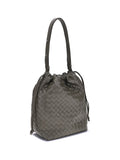 Bottega Veneta Men Woven Leather Bucket Bag
