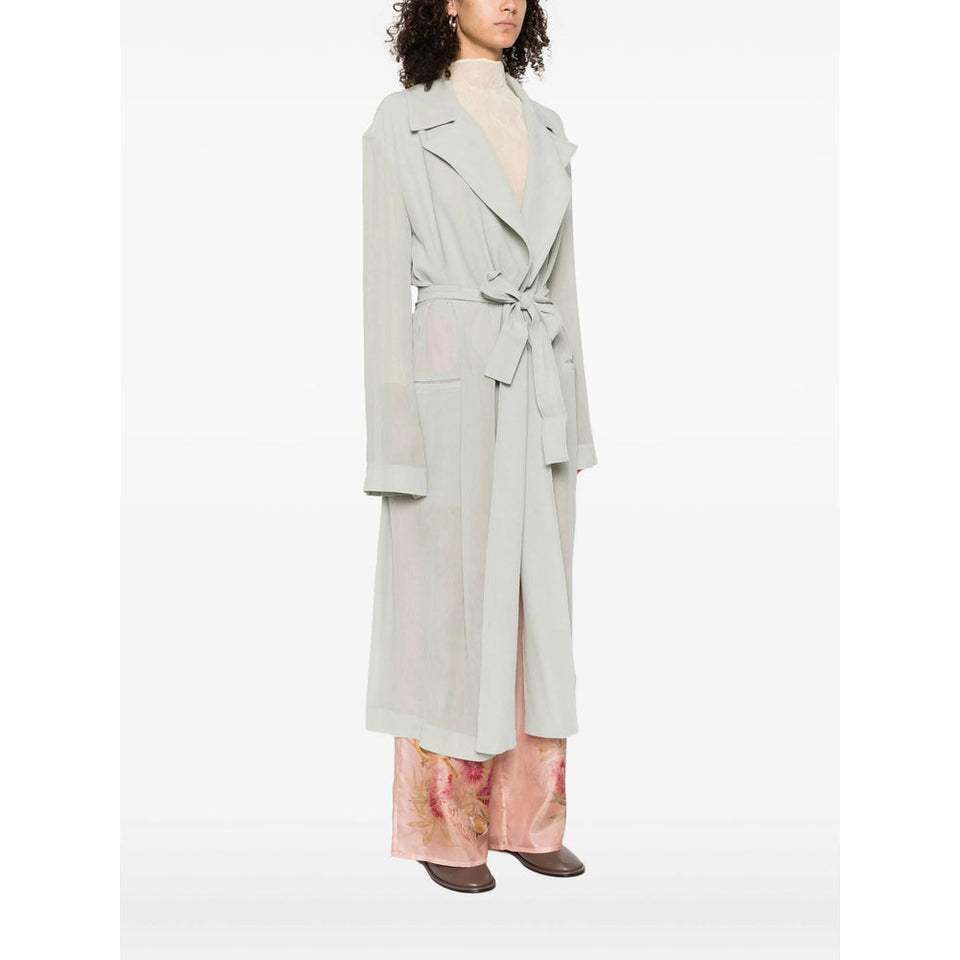Alberta Ferretti Green Coats - Single Breasted Coats Women
