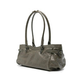 Balenciaga Women Army Green Le City East-West Shoulder Bag