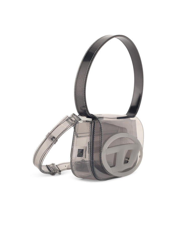 Diesel Iconic '1Dr Shoulder Bag In Silver Transparent Tpu Women