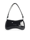 Diesel 'Play' Black Patent Leather Clutch Women
