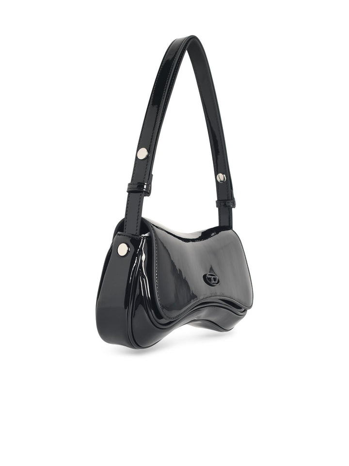 Diesel 'Play' Black Patent Leather Clutch Women