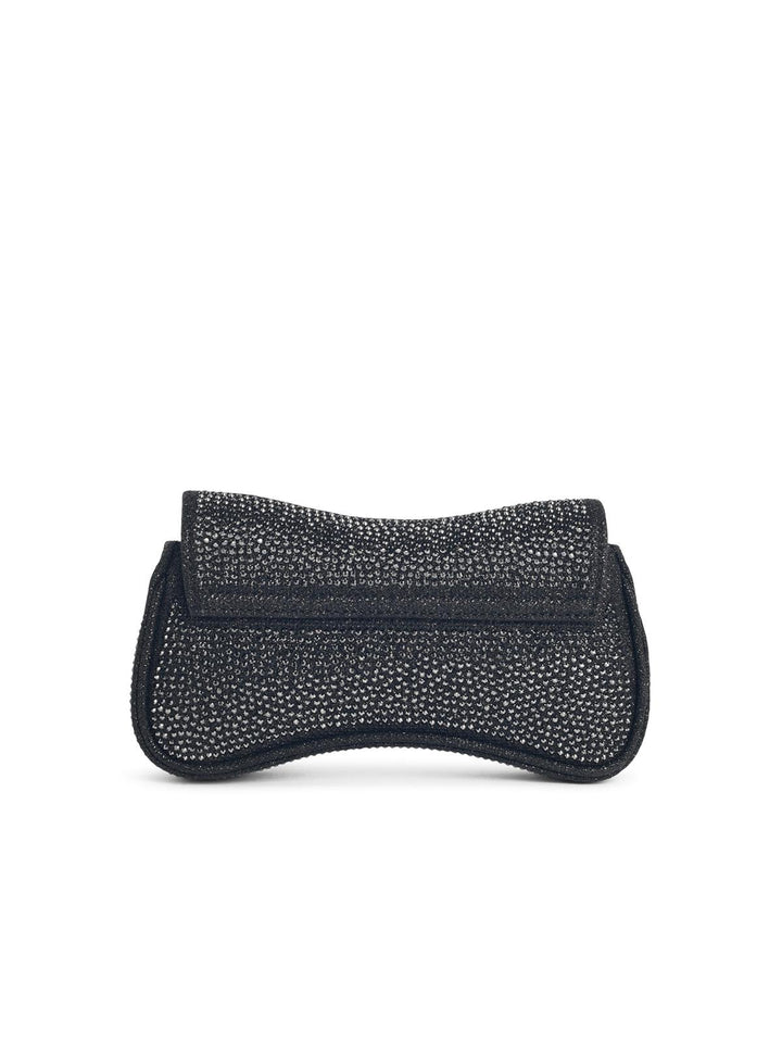 Diesel 'Play' Black Glitter Fabric Clutch Women