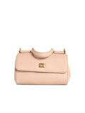 Dolce & Gabbana Small 'Sicily' Leather Handbag Nude Women