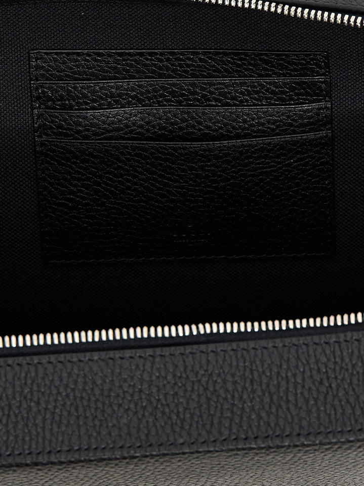 Gucci Men Logo Leather Shoulder Strap