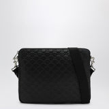 Gucci Medium Black Gg Emblem Shoulder Bag Men