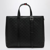 Gucci Large Black Gg Emblem Shopping Bag Men