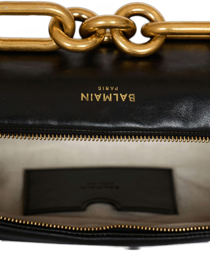 Balmain Women Sync Medium Leather Shoulder Bag