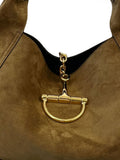 Gucci Women Softbit Maxi Suede Leather Shoulder Bag