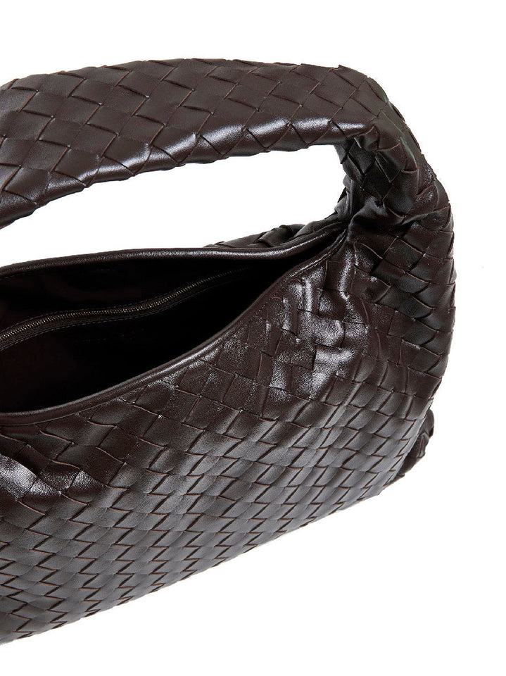 Bottega Veneta Women Tote Bag In Leather With Intrecciato Hop Motif