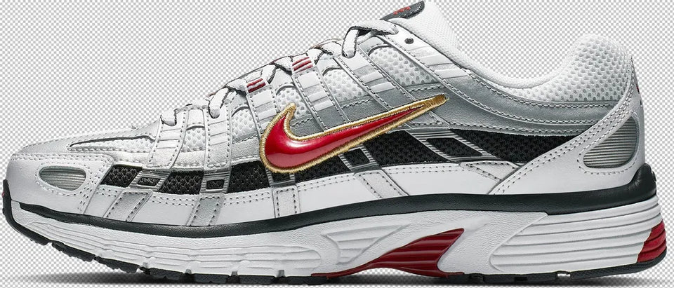 Nike P-6000 Men's Shoes Red Black White