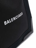 Balenciaga Women Navy Cabas Small Canvas Tote Bag