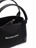 Balenciaga Women Navy Cabas Small Canvas Tote Bag
