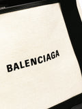 Balenciaga Women Navy Cabas Small Canvas Tote Bag