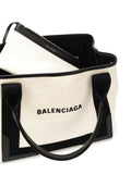 Balenciaga Women Navy Cabas Small Canvas Tote Bag
